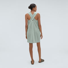 The Cross-Back Apron Mini Dress | Sea Glass
