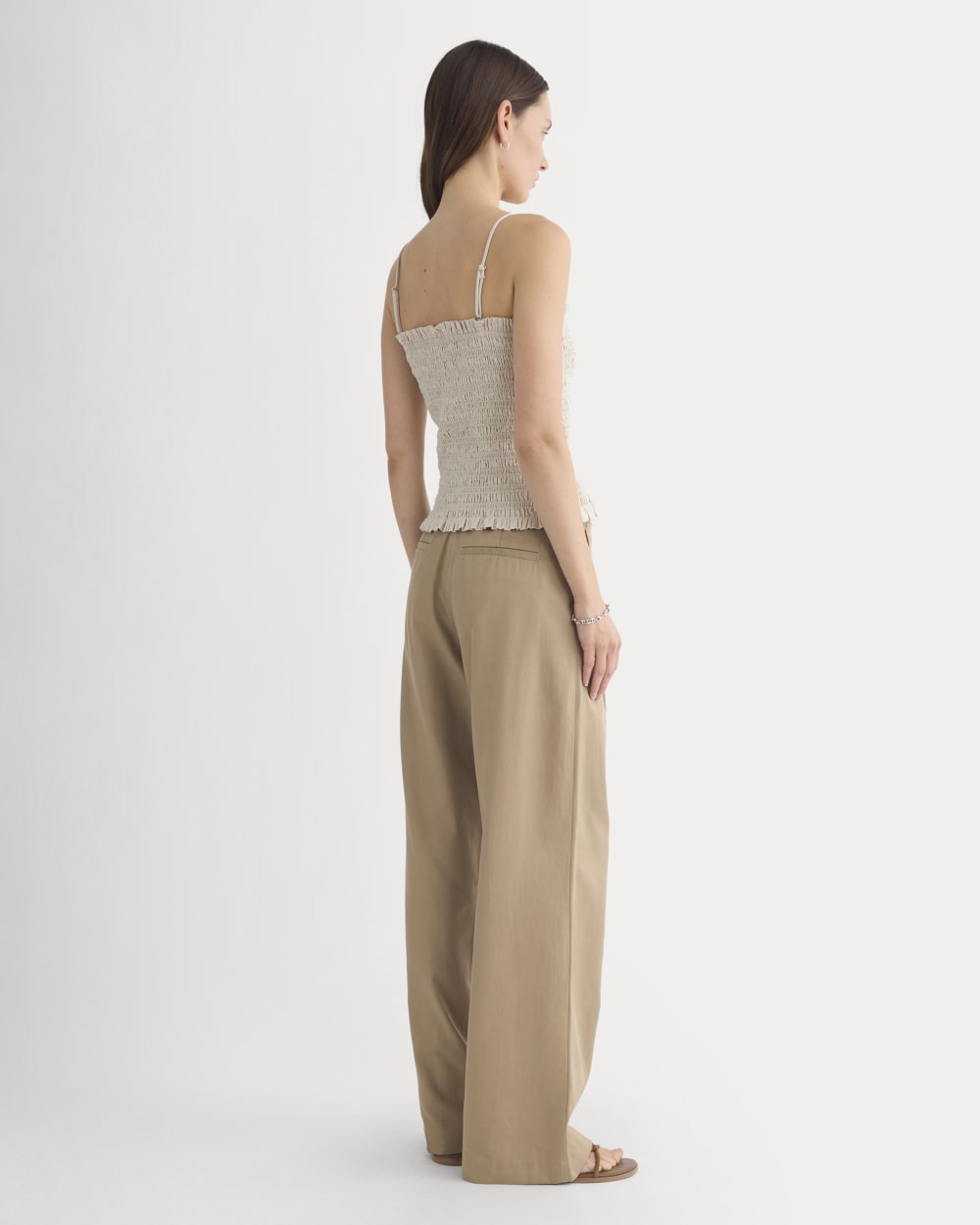 Gauze Smocked Cami | Birch