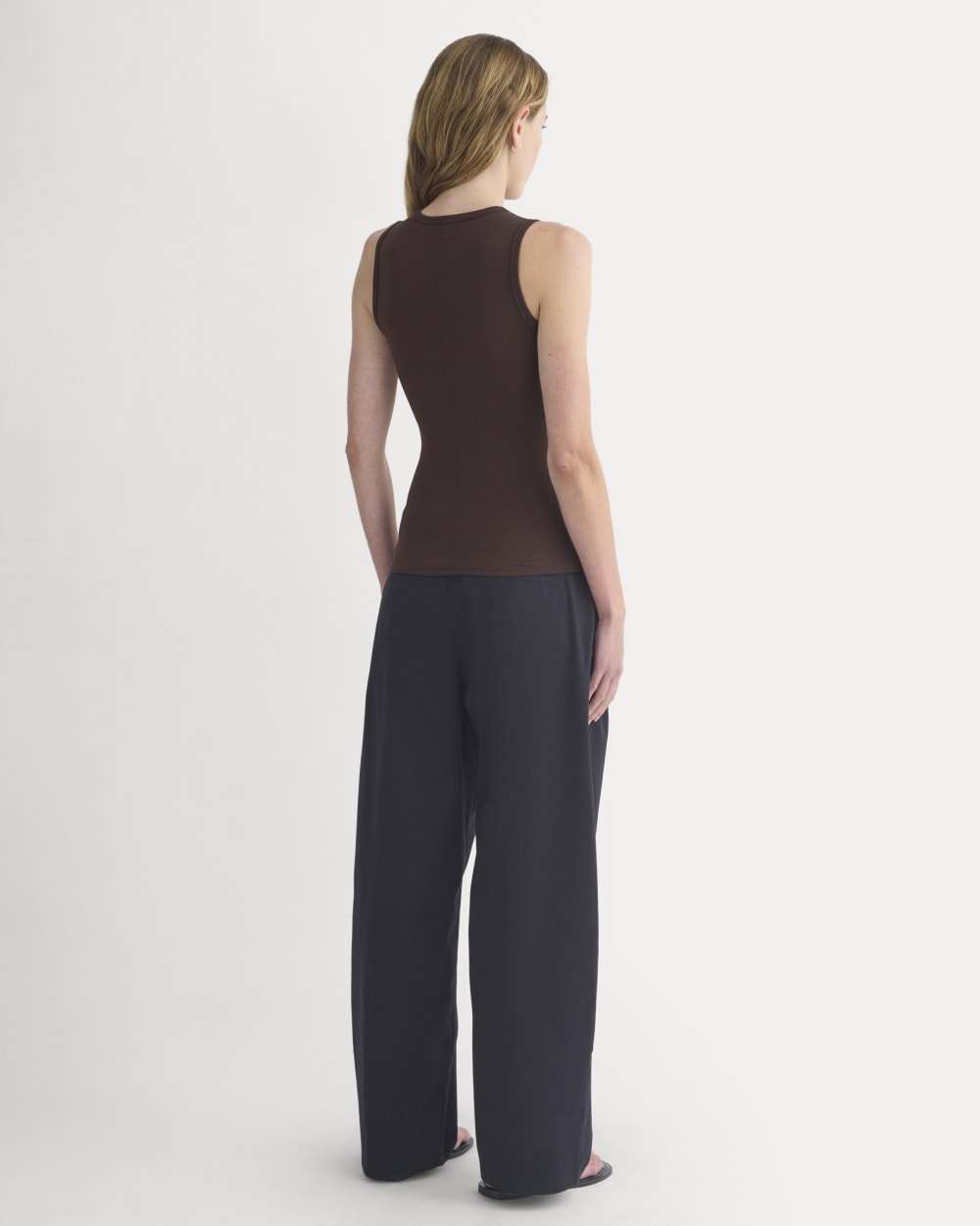 Luxe Rib Side Snap Tank | Coffee Bean
