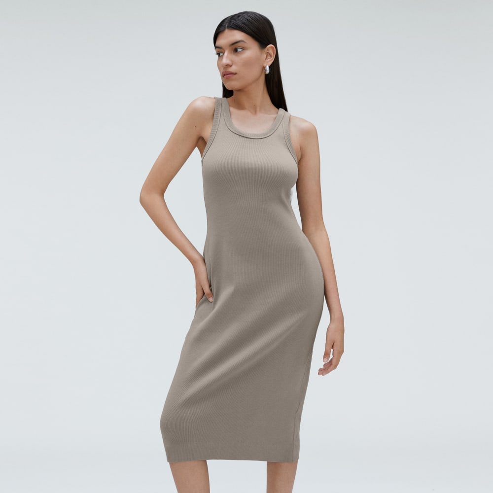 The '90s Rib Dress | Clay