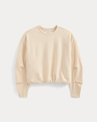 Lightweight Terry Bubble Sweatshirt | Parchment