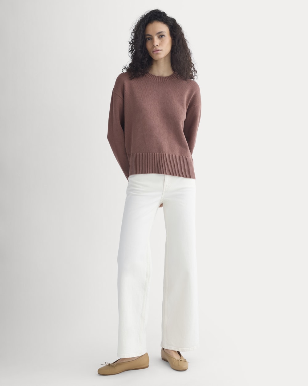 The Boxy Sweater in Everyday Cotton | Mocha