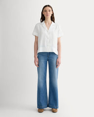 The Notch Shirt in Linen | White