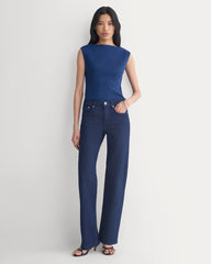 Boat-Neck Ribbed Knit | Estate Blue