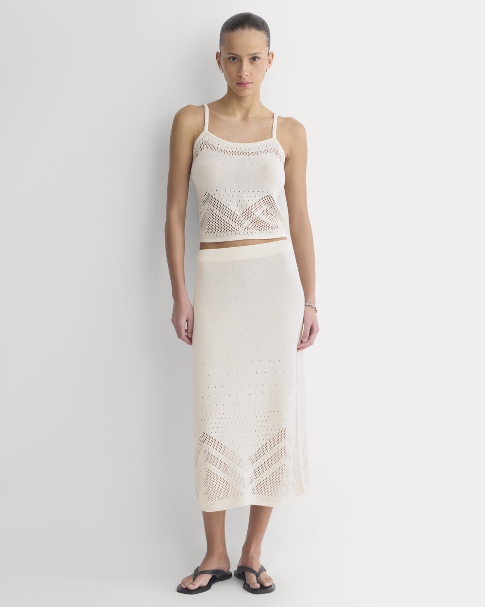 Lace-Knit Cami | Bone