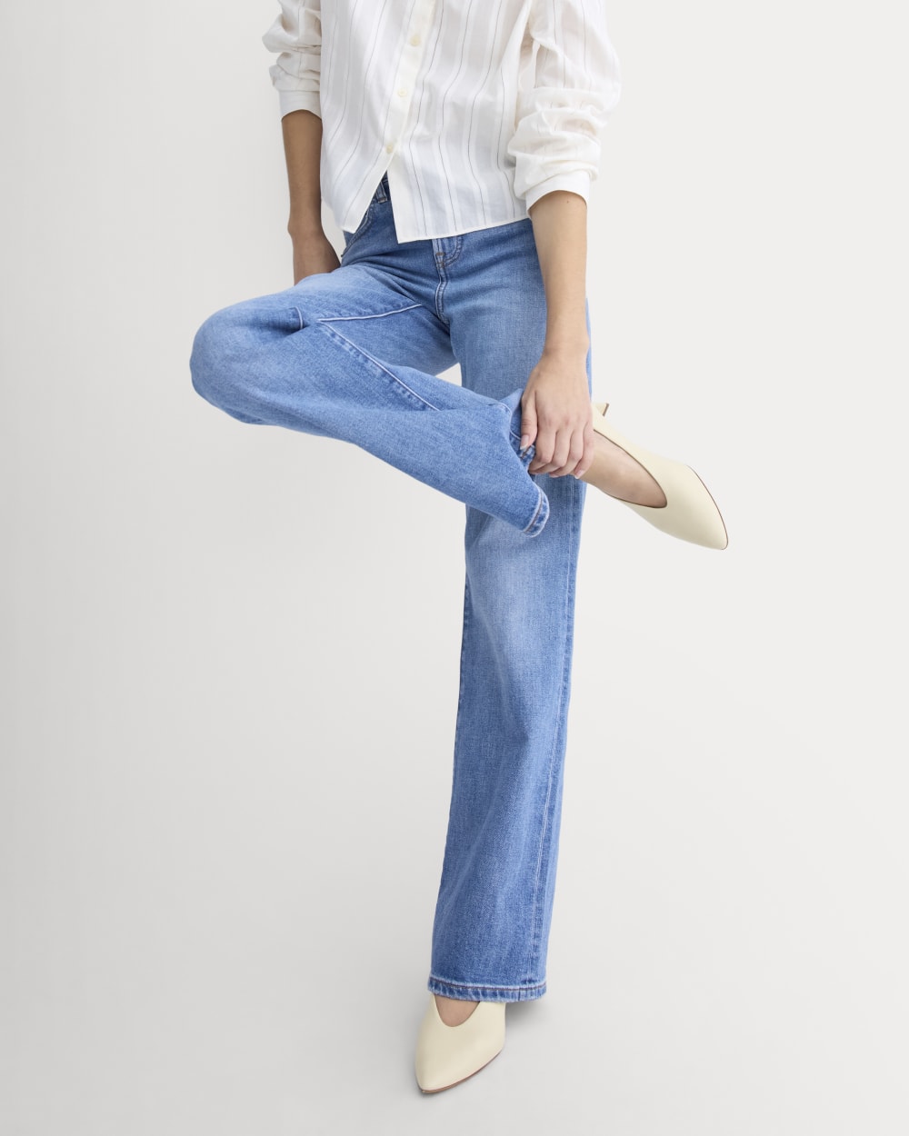 Made in Italy Almond-Toe Pump | Crema