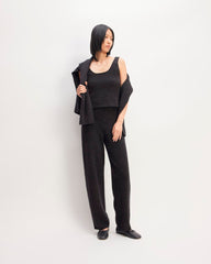 The Cozy-Stretch Tank | Charcoal