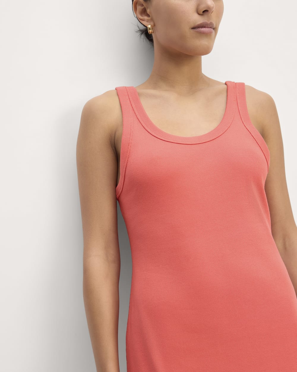 The '90s Rib Dress | Coral