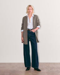 The Robe Cardigan in Alpaca | Taupe Melange