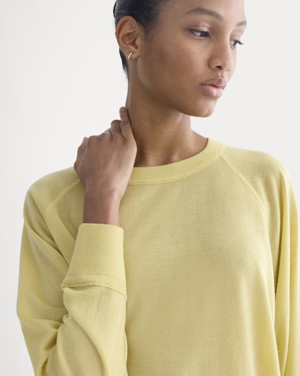 Raglan Sweater in Ultrasoft Merino | Double Cream