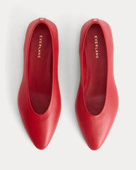 Made in Italy Almond-Toe Flat | Rosa Red