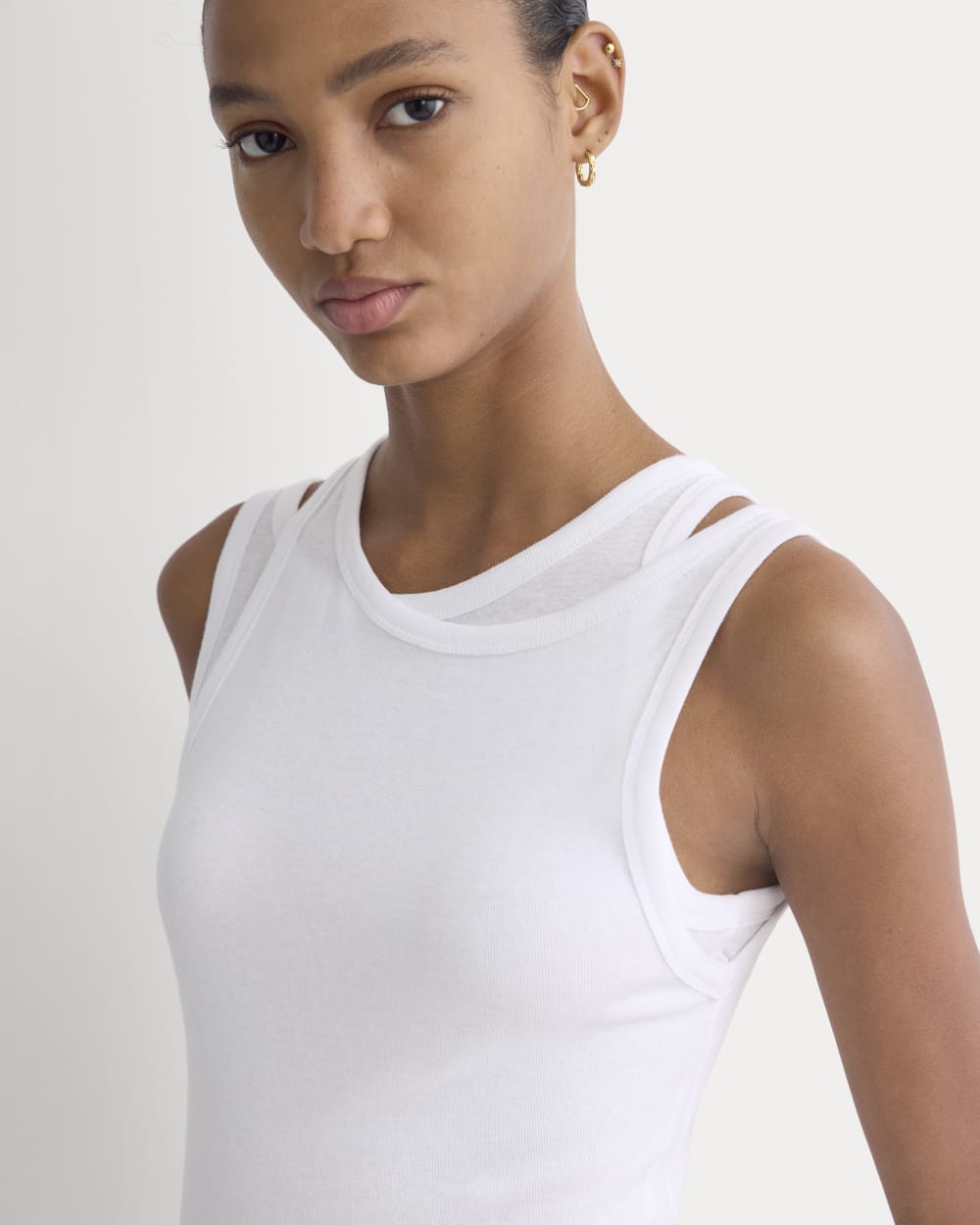 Tissue Layered Tank | White