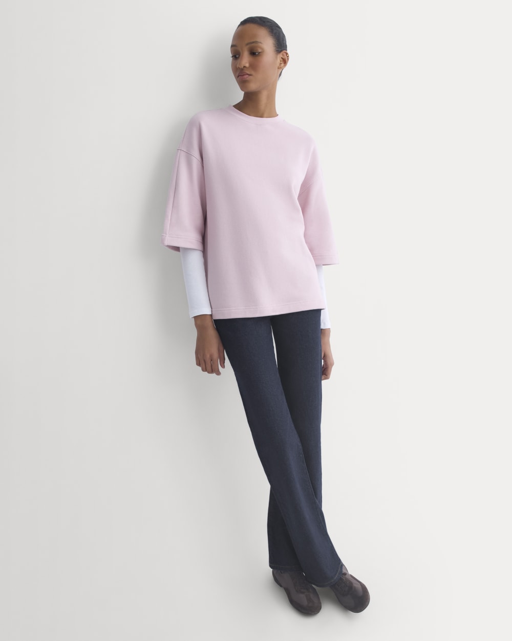 Lightweight Terry Oversized Tee | Burnished Lilac