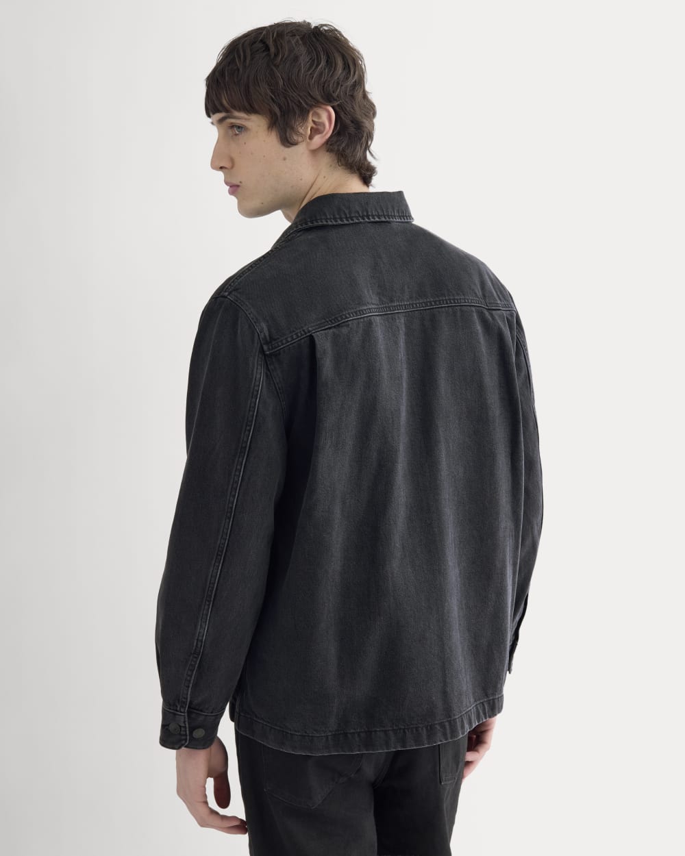 Denim Shacket | Washed Black