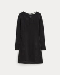 The Lace Knit Mini Dress | Black