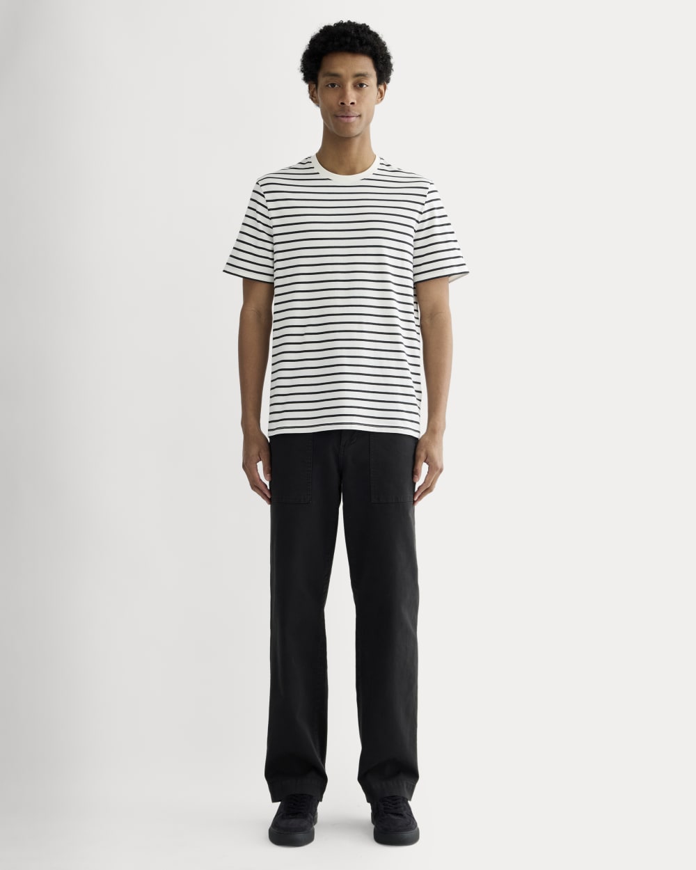 The Essential Organic Crew | Bone / Black
