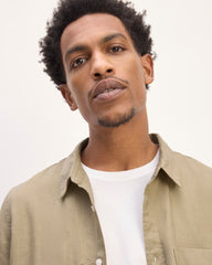 The Linen Straight Hem Shirt | Trench Coat Khaki