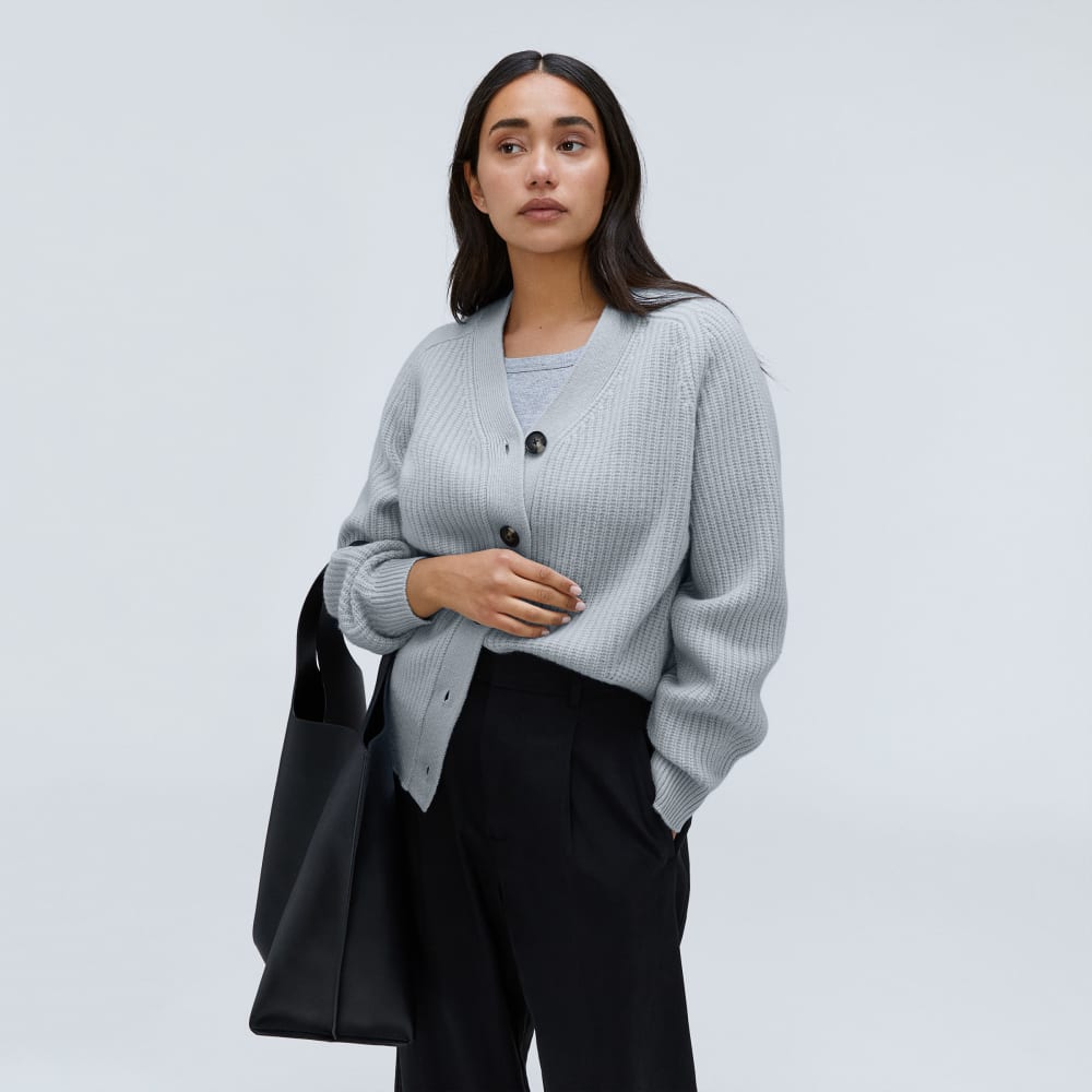 The Felted Merino Cardigan | Sky