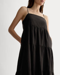The Gauze Tiered Dress | Black