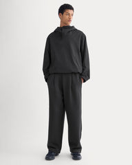 Luxe Fleece Pleated Sweatpant | Black