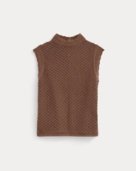 The Lace Knit Tank | Mocha