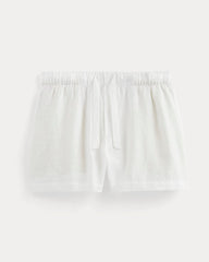 The Drawstring Boxer Short in Linen | White