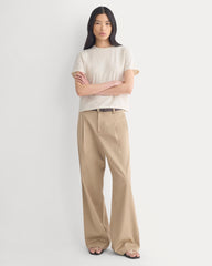 The Box-Cut Tee in Essential Cotton | Heathered Oats | No Pocket