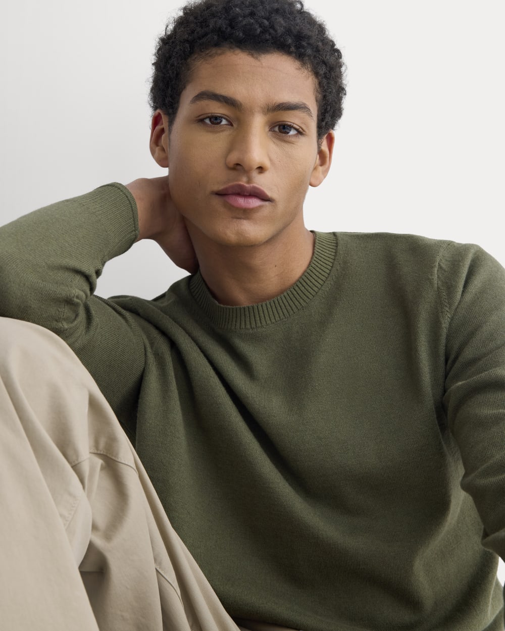 The No-Sweat Sweater | Uniform | Heathered Olive Night