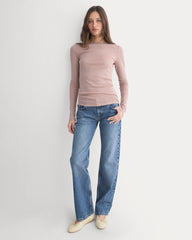 Tissue Boatneck Top | Dusty Rose