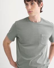 The Essential Organic Garment-Dyed Crew | Agave Green