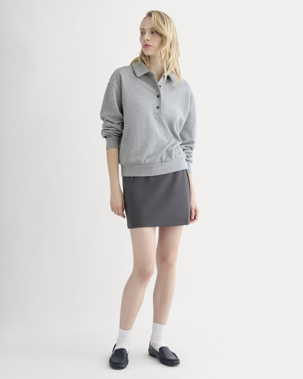 Ponte Mini Skirt | Graphite