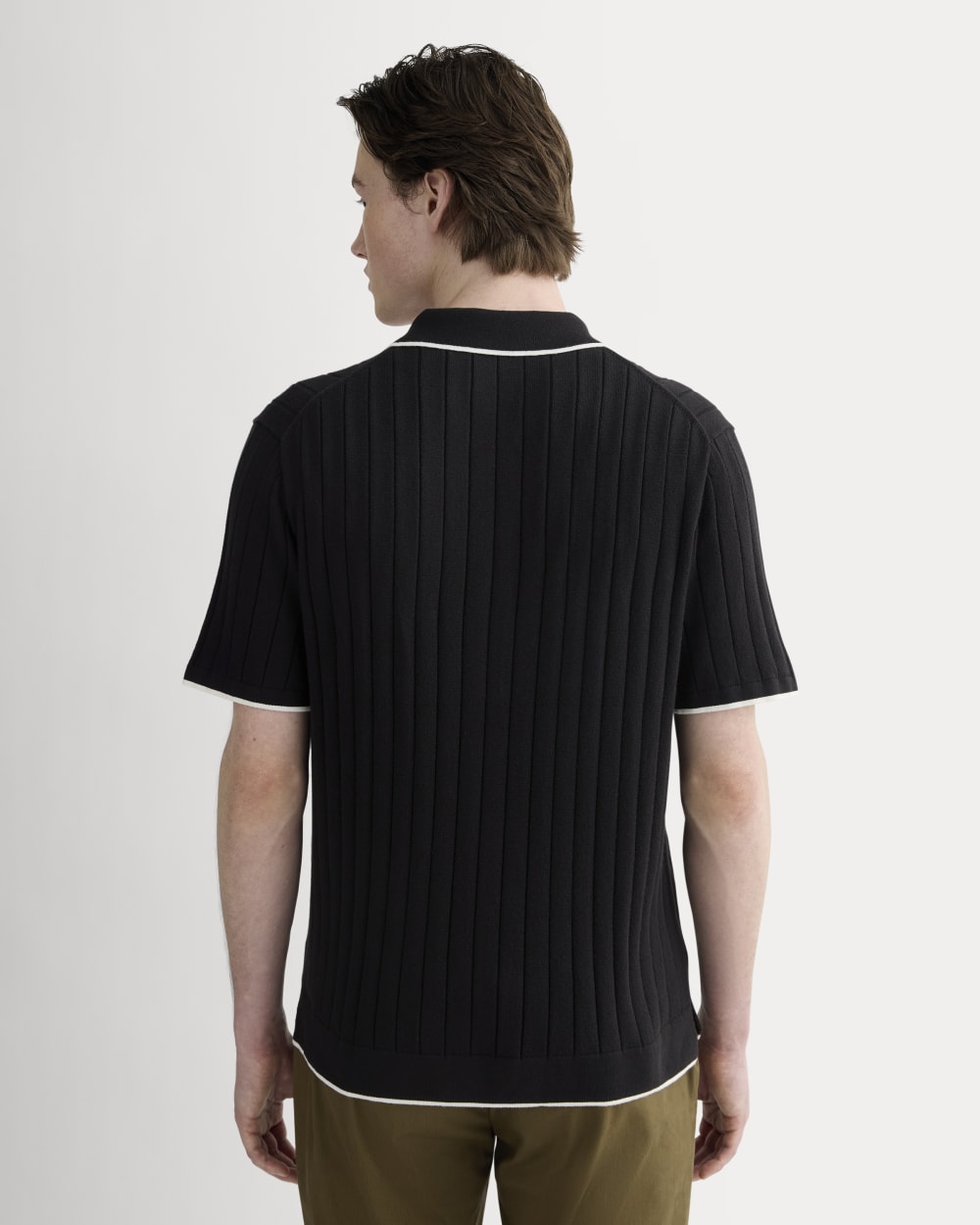 The No-Sweat Button-Down Polo |  Black