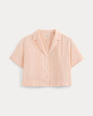 Cotton Gauze Resort Shirt | Pale Peach