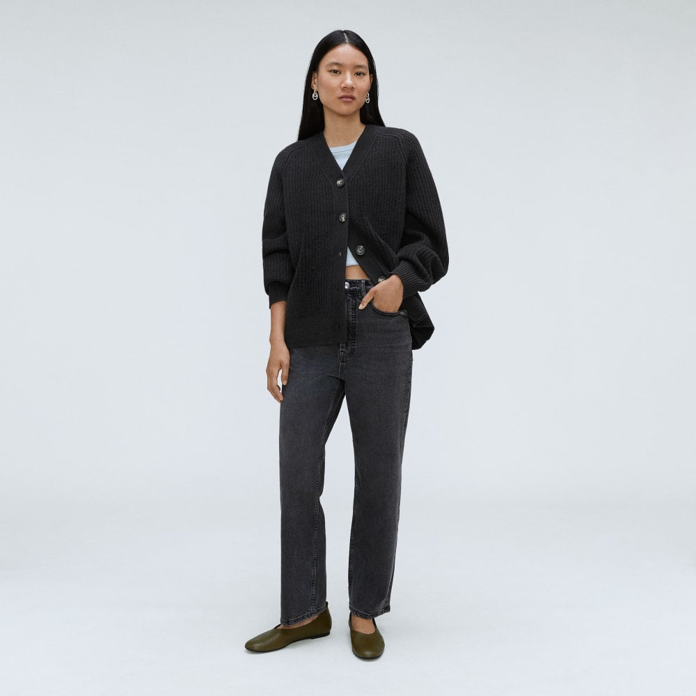 The Felted Merino Cardigan |  Black