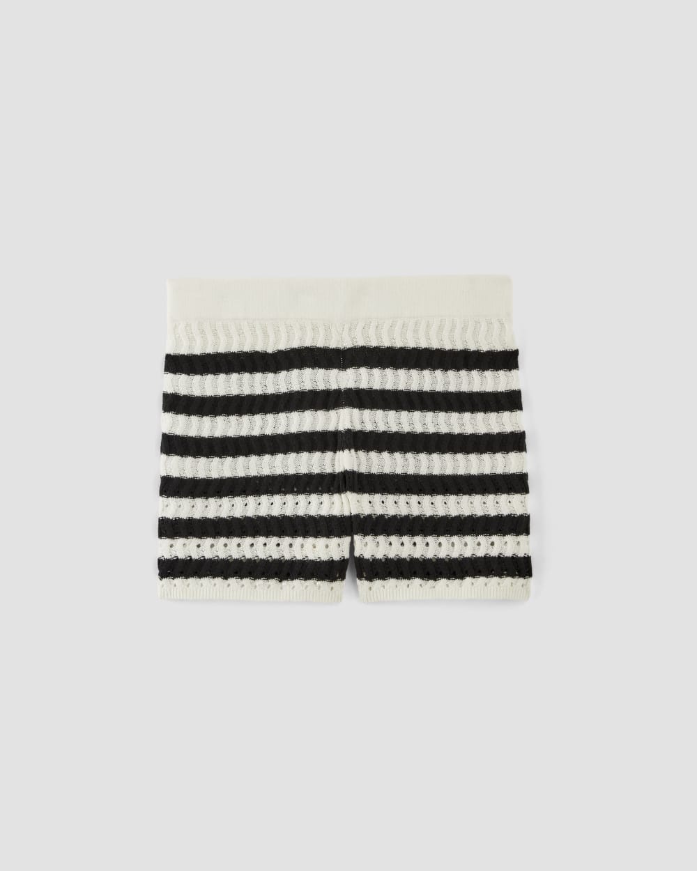 The Crochet Knit Short | Bone / Black