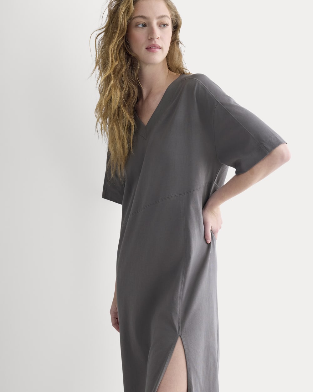 Weekend Tee Midi Dress | Charcoal Grey