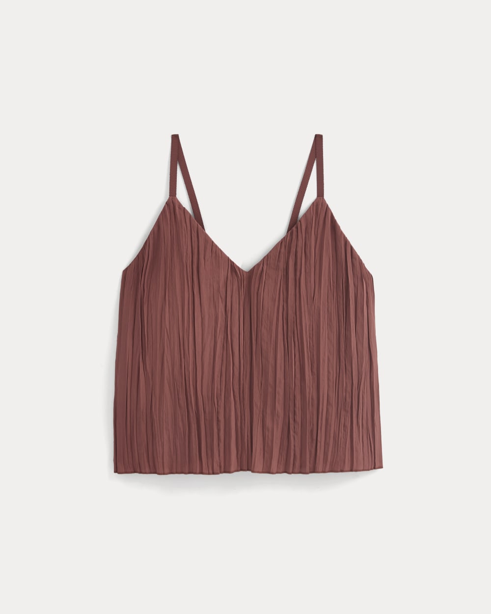 Crinkle Trapeze Tank | Henna Red