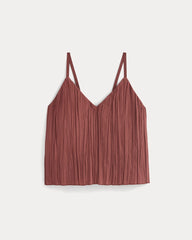 Crinkle Trapeze Tank | Henna Red