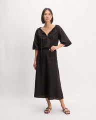 The Supima® Puff-Sleeve Top | Black
