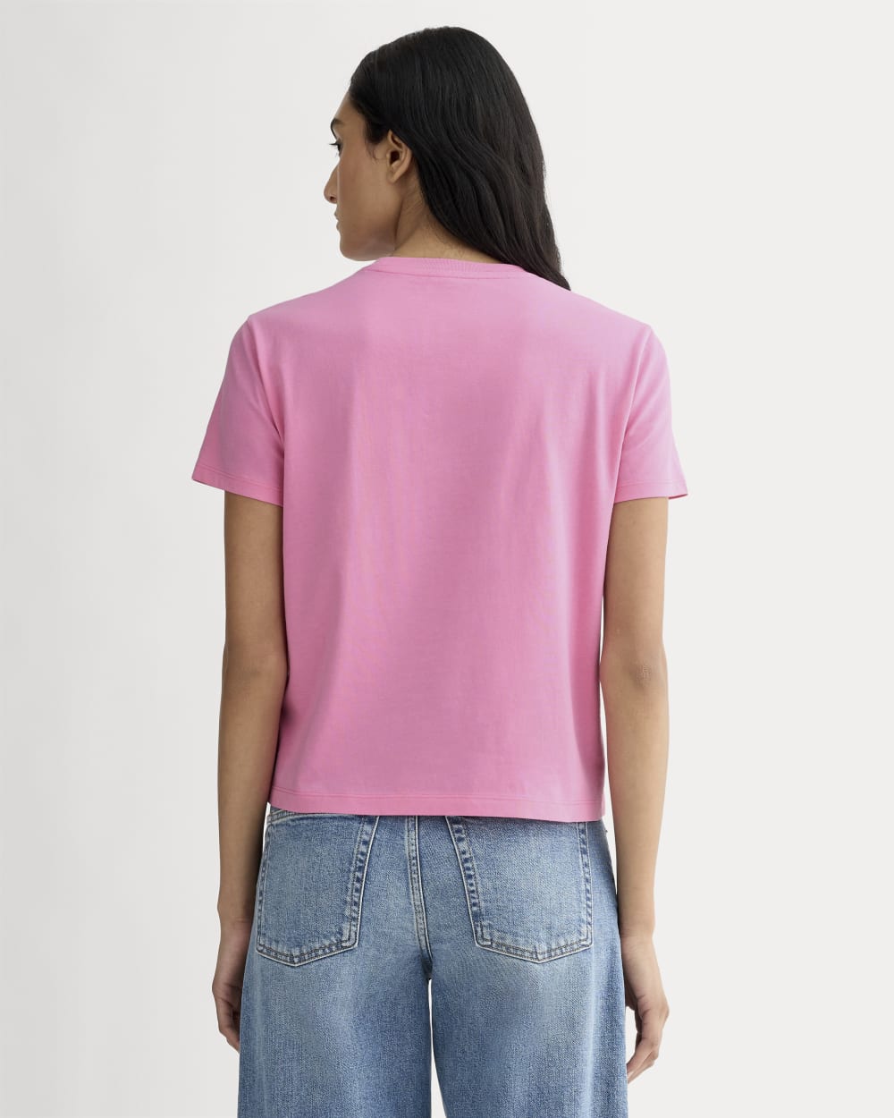 The Box-Cut Tee in Essential Cotton | Deep Pink  | No Pocket