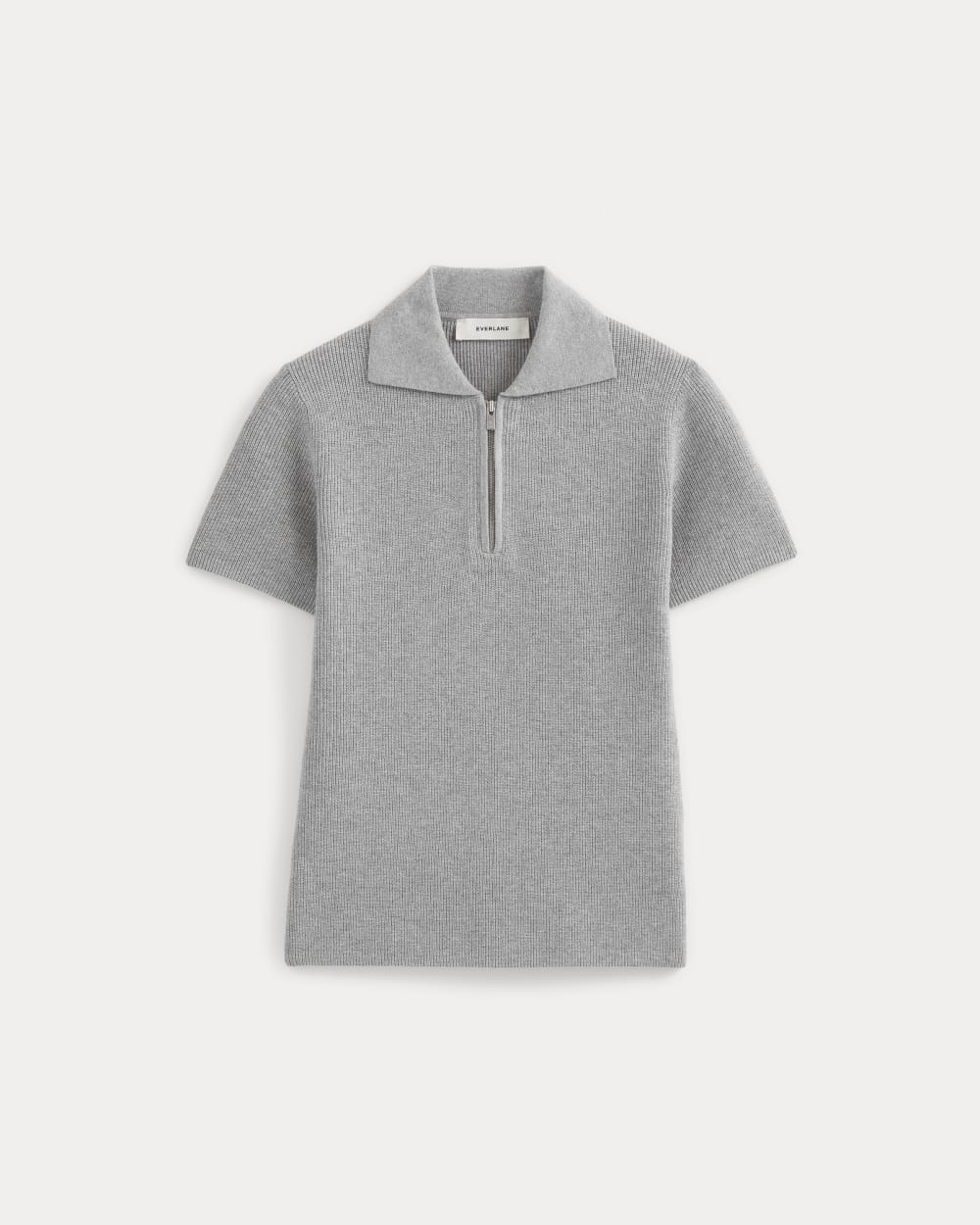 Knit Quarter-Zip Polo | Light Heathered Grey