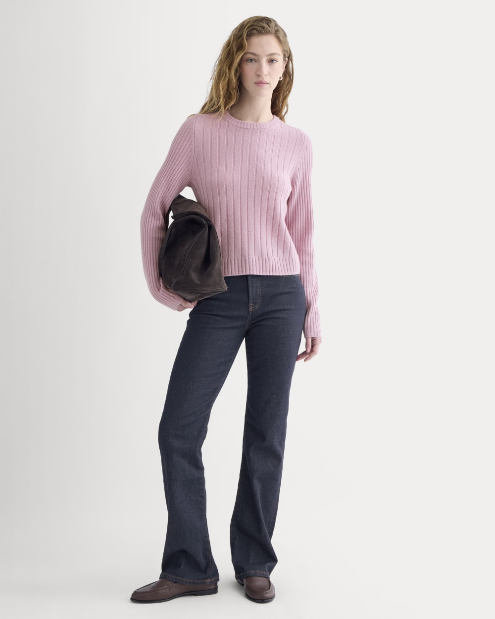 Mix Ribbed Crew in Cashmere | Lilac Crush