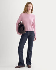 Mix Ribbed Crew in Cashmere | Lilac Crush