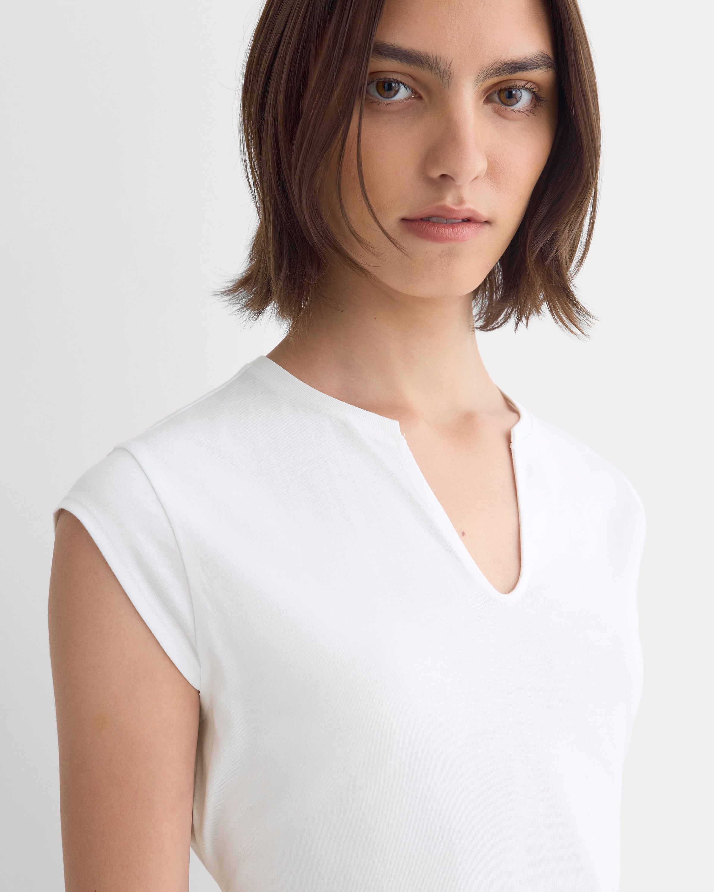 Tie-Back Tee in Organic Cotton | White