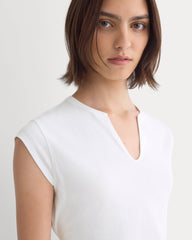 Tie-Back Tee in Organic Cotton | White