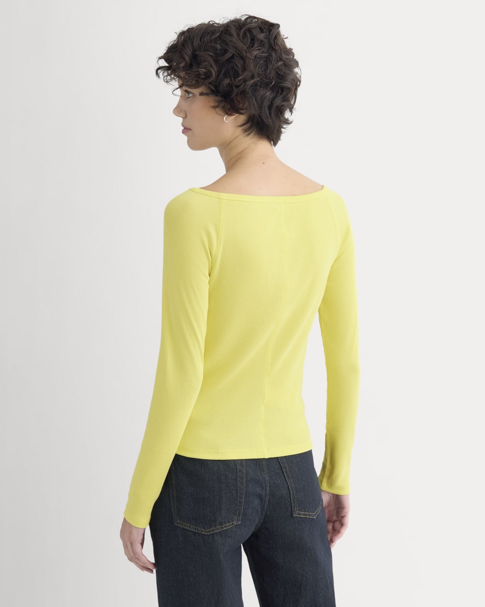 Luxe Rib Boatneck Top | Celandine