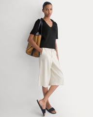 Open Collar Polo | Black