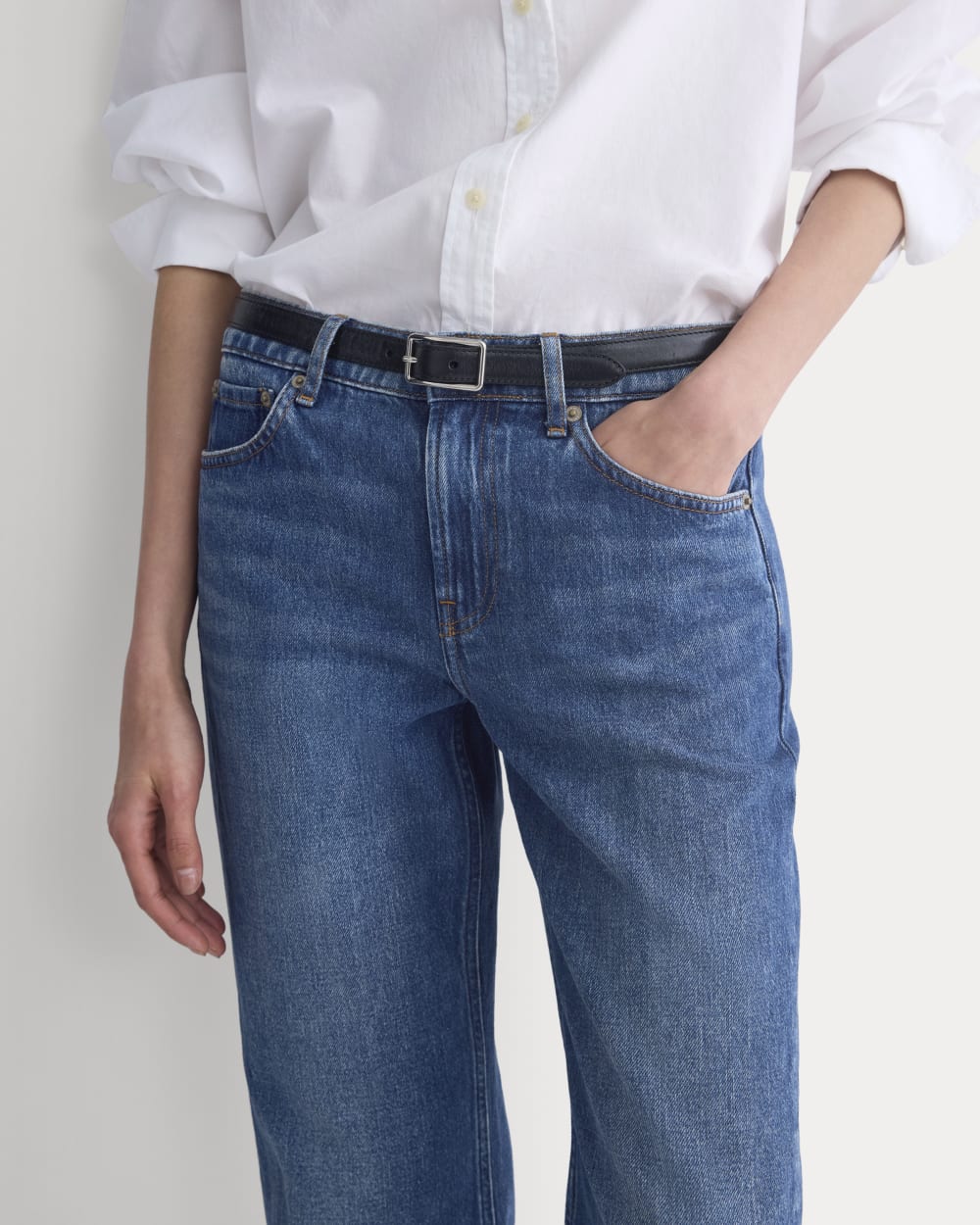 Low-Rise Straight Jean | Dark Indigo