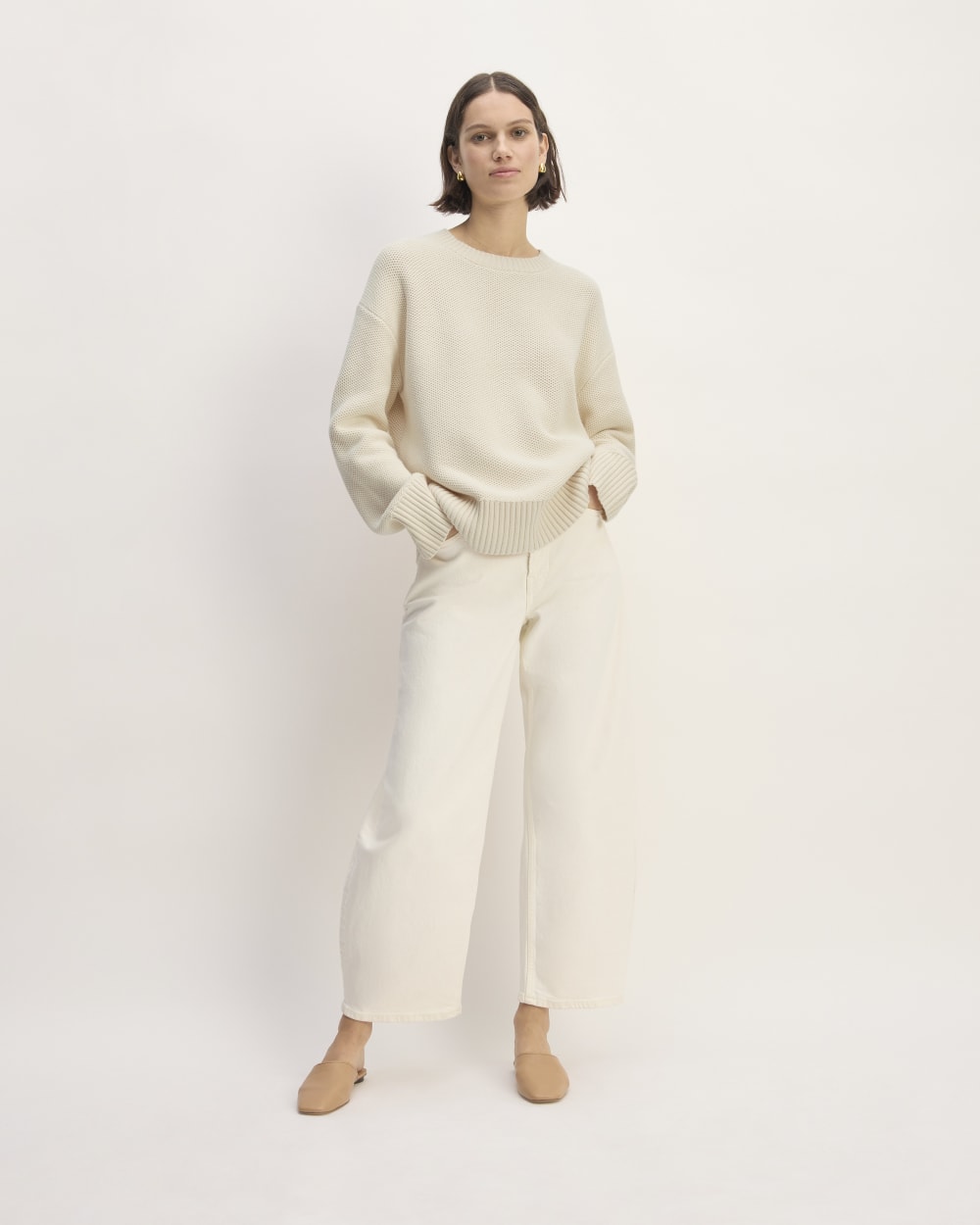 The Cotton Honeycomb Square Crew | Canvas