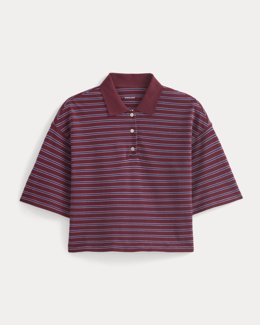 Pique Boxy Polo | Pomegranate/Heather Rose/Estate Blue